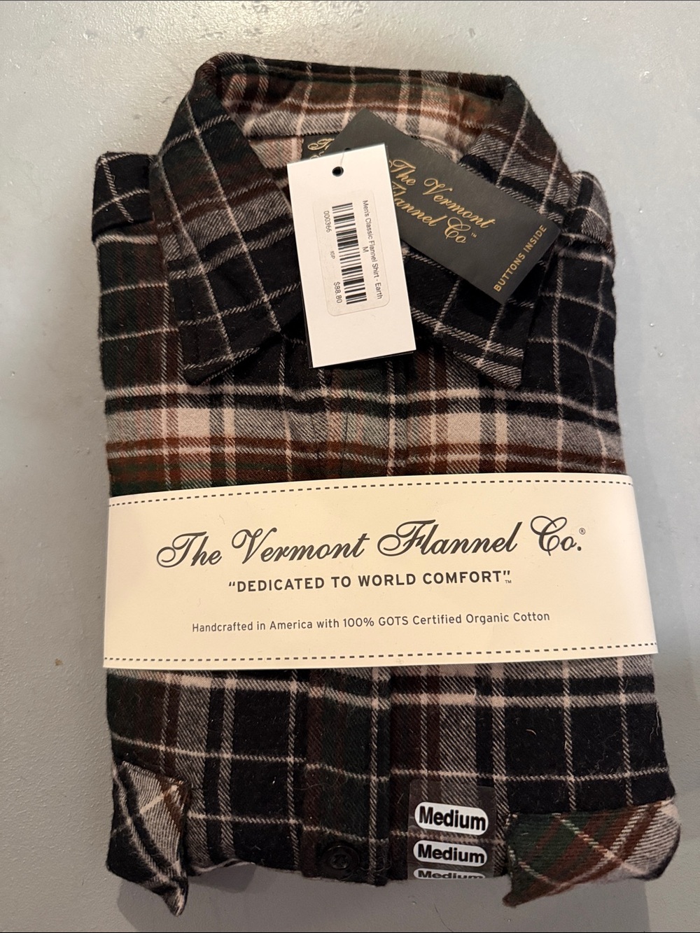 Vermont Flannel Company mens flannel- Medium